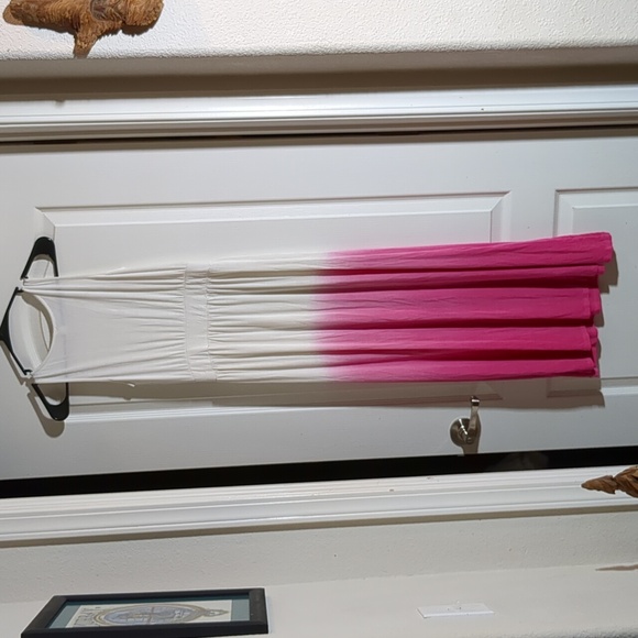 Pink Elephant ombre tank style top full length DRESS. Size 12 Beach wear - Picture 2 of 2
